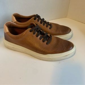 Cole Haan Shoes Mens 8.5 Brown GrandPro Rally Laser Cut Sneakers Leather Casual